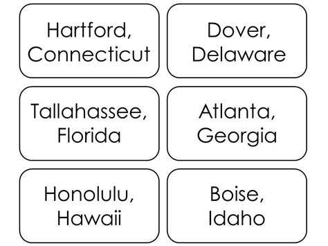 50 States and Capitals Printable Flashcards. US Geography and - Etsy Canada