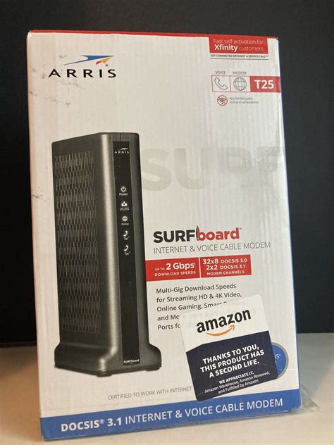 ARRIS T25 DOCSIS 3.1 Gigabit Cable Modem for Xfinity Internet & Voice - Black 612572217221 | eBay