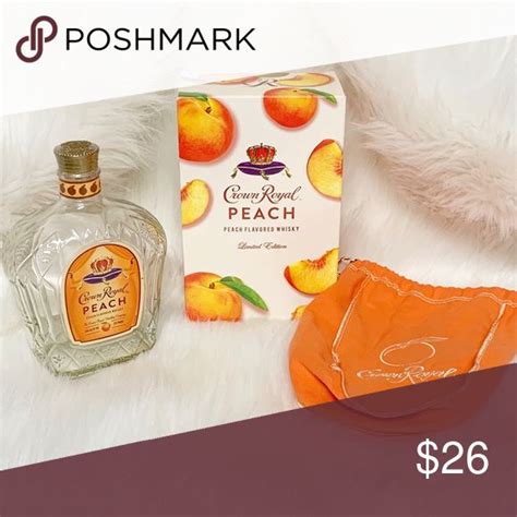 Crown Royal Peach Limited Edition Bottle Box & Bag | Bottle box, Crown ...