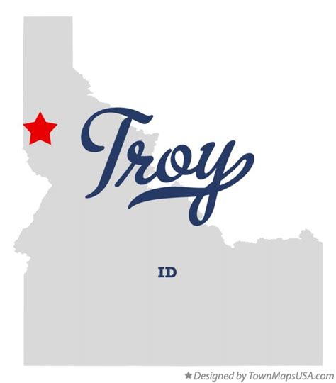 Map of Troy, ID, Idaho