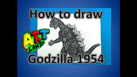 How to draw Godzilla 1954 - YouTube