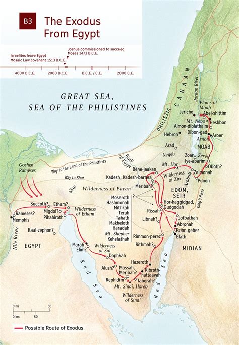 Map: Exodus From Egypt | NWT | Bible mapping, Bible study, Bible genealogy