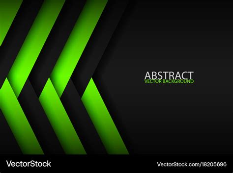 Abstract background with green and black layers Vector Image