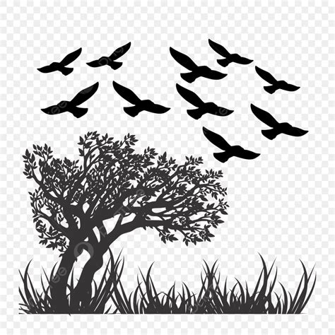 Birds Flying Silhouette Transparent Background, Birds Flying Png, Birds Flying Png Image, The ...