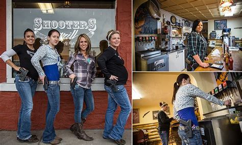 Colorado Shooters Grill arms waitresses with loaded guns | Daily Mail Online