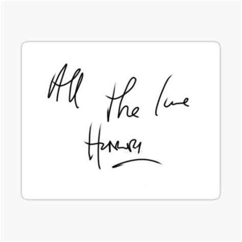 "Harry Styles Signature" Sticker for Sale by lucybrady1 | Redbubble