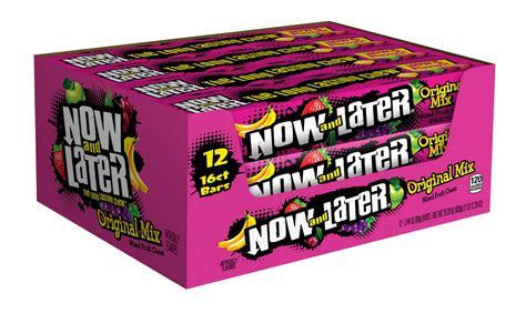 Now and Later, Original Mix, Assorted Flavor Standard Bar, 2.44oz. (Box ...