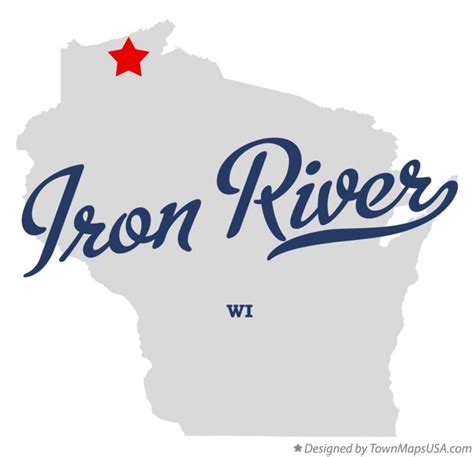 Map of Iron River, WI, Wisconsin