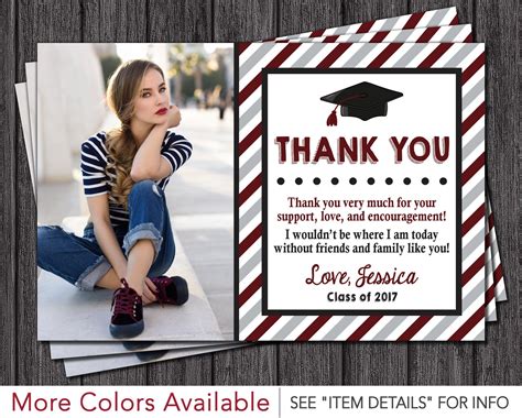 Thank You Note Template Graduation Gift