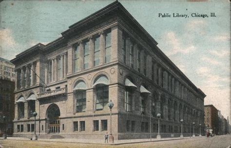 Public Library Chicago, IL Postcard