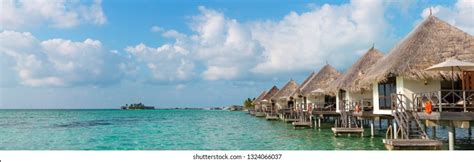 Panorama Maldives Island Resort View On Stock Photo 1324066037 | Shutterstock