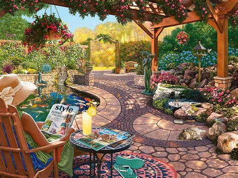 Ravensburger Puzzle 750pc Large Format - Cosy Backyard Bliss