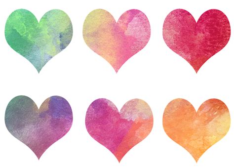 Hearts Colorful Watercolor · Free image on Pixabay