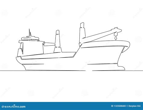 Cargo Ship Outline