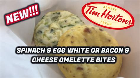 NEW!!! Tim Horton's Omelette Bites - Spinach & Egg White Or Bacon & Cheese - - YouTube