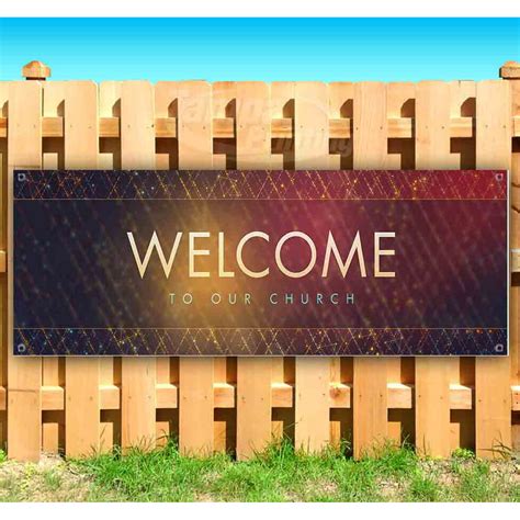 WELCOME TO OUR CHURCH 13 oz Vinyl Banner With Metal Grommets - Walmart.com - Walmart.com