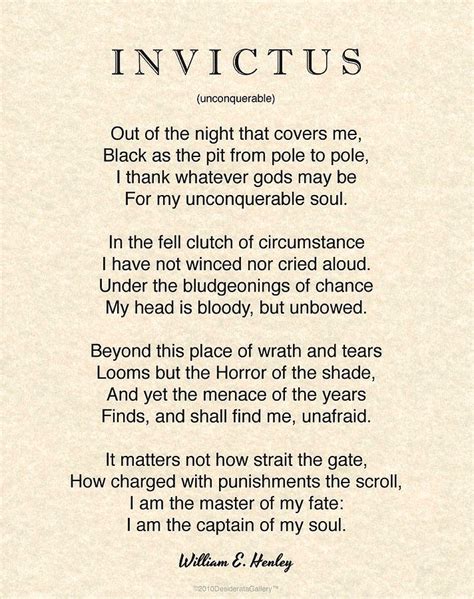 Invictus Photograph - Invictus Quote Written By William Henley In 1875 by Desiderata Gallery ...