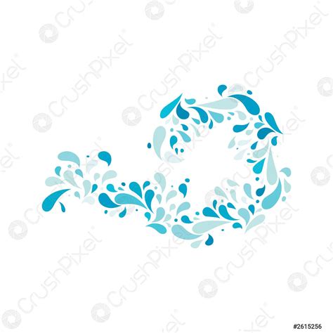 Water splash icon vector illustration - stock vector 2615256 | Crushpixel