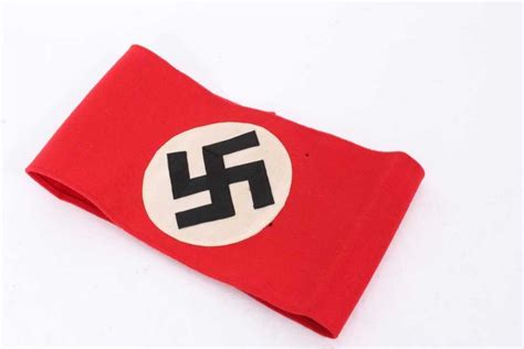 Lot 554 - Nazi party arm band with RZM paper label to