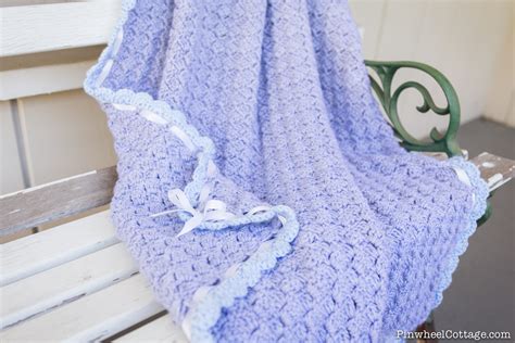 Crochet Baby Blanket with Scalloped Edging-5 - Loganberry Handmade