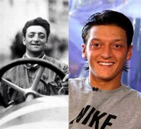 Enzo Ferrari, founder of Ferrari (on the left), died in 1988. Mesut Özil, footballer (on the ...