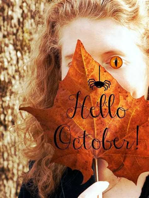 Hello October leaves fall month halloween october hello october october ...