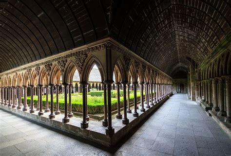 The cloister of Mont Saint Michel Abbey, France Unesco World Heritage Site, World Heritage Sites ...