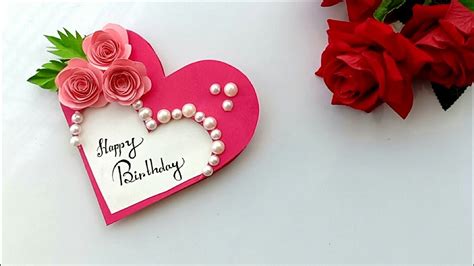 How To Make Beautiful Birthday Cards Birthday Handmade Card Beautiful Idea Cards Craft Diy Tonni ...