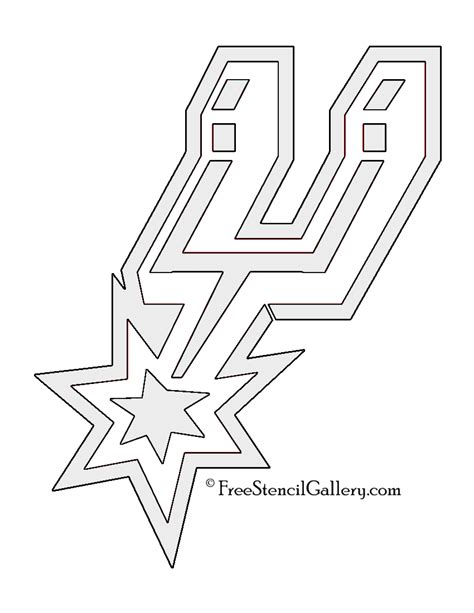 NBA San Antonio Spurs Logo Stencil | Free Stencil Gallery