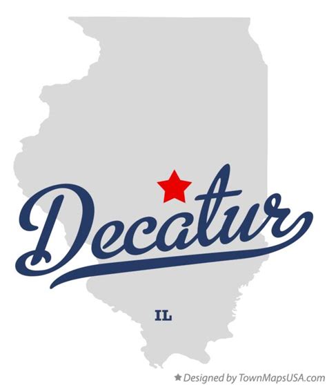 Map of Decatur, IL, Illinois