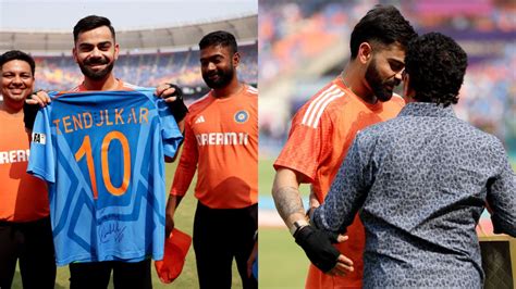 Sachin Tendulkar Gifts Virat Kohli His Signed Jersey From His Last ODI ...