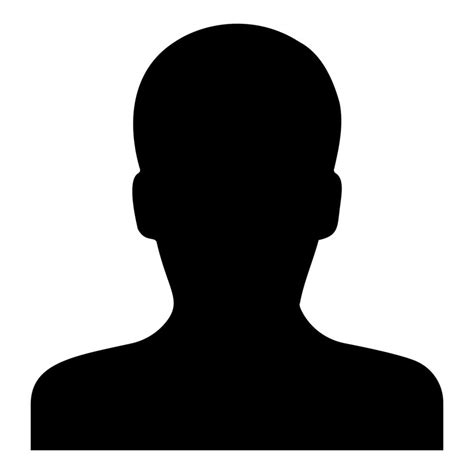 Avatar man face silhouette User sign Person profile picture male icon ...