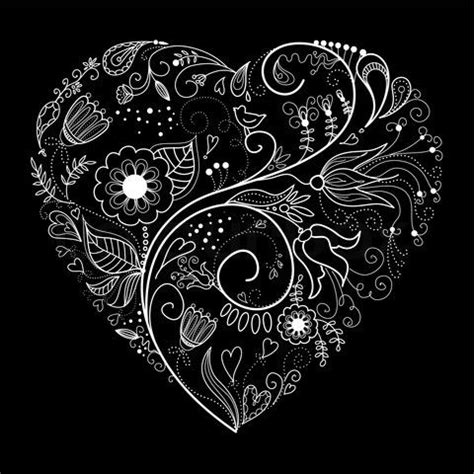 13 best images about Drawing & Design Inspiration - Hearts on Pinterest | Black backgrounds ...