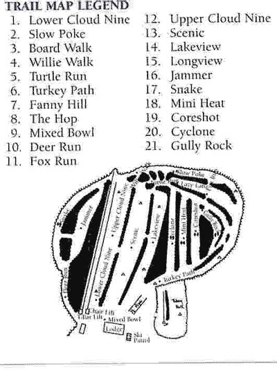 New Hermon Mountain Piste Map / Trail Map