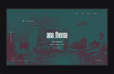 Anathema (Band) - Website Redesign Concept on Behance