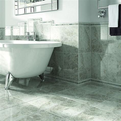 Wickes Avellino Cappuccino Grey Ceramic Wall & Floor Tile 360 x 275mm ...