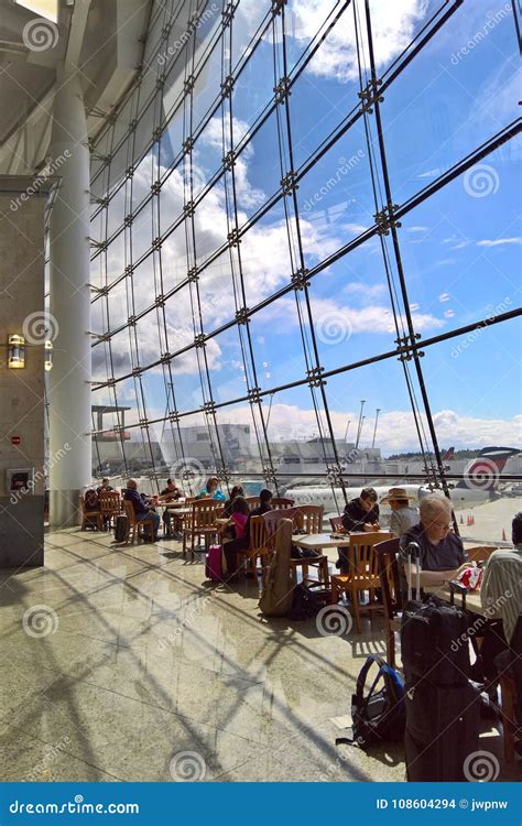 Seattle Tacoma International Airport - Central Terminal Editorial Stock Image - Image of ...