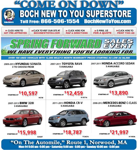 Boch New To You on Boston.com Used Car Deals Online!