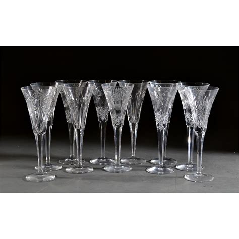 (11) Waterford Crystal Millennium Champagne Flutes