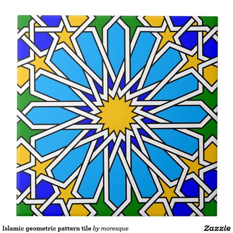 Create your own Ceramic Tile | Zazzle.com in 2021 | Islamic art pattern, Tile patterns, Pattern art