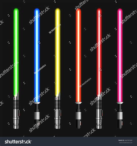 Vector Modern Light Swords On Dark Stock Vector (Royalty Free) 360787049 | Shutterstock