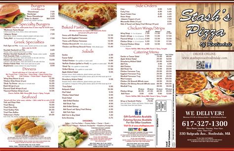 Stash's Pizza menus in Roslindale, Massachusetts, United States