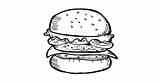 Burger Coloring Pages Printable sketch template
