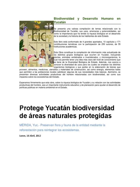 Biodiversidad y Desarrollo Humano en Yucatán | Biodiversidad | Ecología