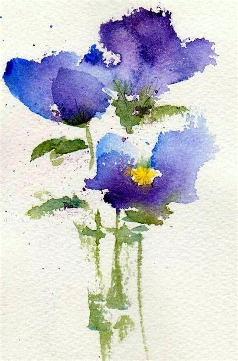 watercolour flower | sketchbook | Watercolor, Watercolor paintings, Watercolor flowers