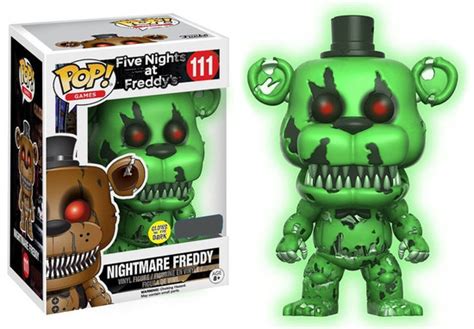 Funko Five Nights at Freddys POP Games Nightmare Freddy Exclusive Vinyl Figure 111 Glow-in-the ...