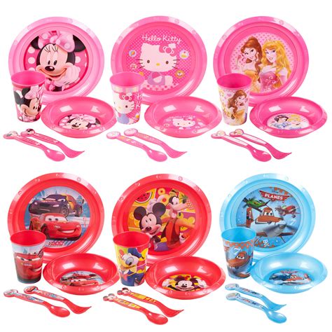 Kids 5 Piece Disney Breakfast Lunch Dinner Supper Plate Bowl Cup Children's Set | eBay