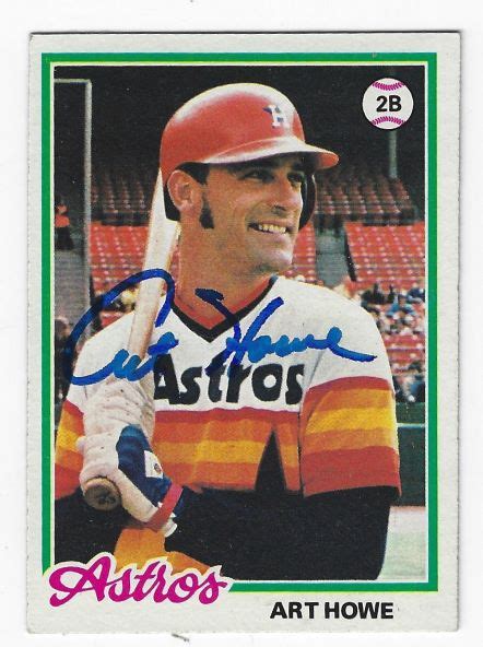 Autographed ART HOWE Houston Astros 1978 Topps Card - Main Line Autographs