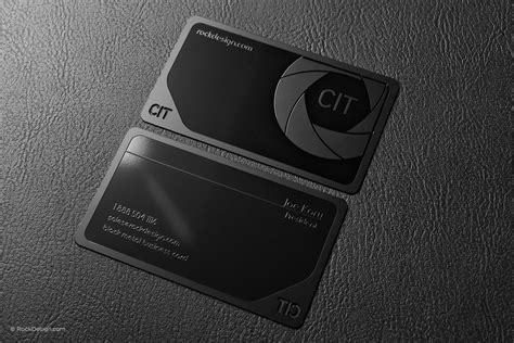 BUY black metal business cards | RockDesign.com