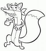 Dora Boots And Swiper The Fox Coloring Page  Cartoon Jr Home sketch template